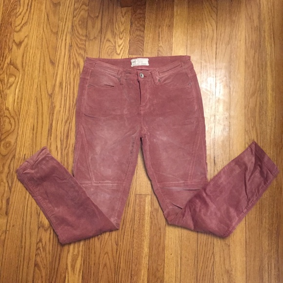 Free People Velvet Pink Skinny Pant -- Size 28 - Picture 2 of 7